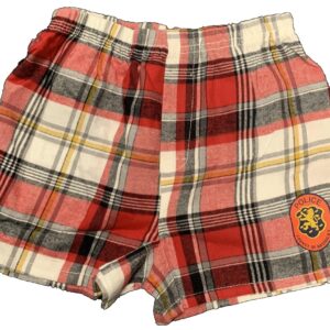 Plaid shorts featuring a Gryffindor emblem from Harry Potter.
