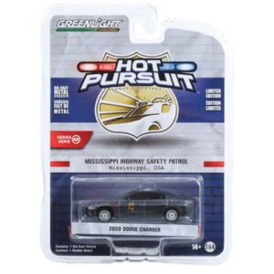 Hot Pursuit 1976 Dodge Monaco die-cast car in packaging.