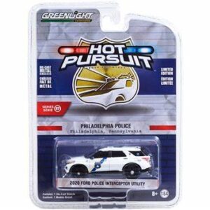 Hot Pursuit police car toy in packaging.