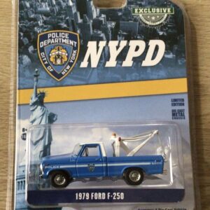 Diecast 1978 Ford F-250 in NYPD police packaging.