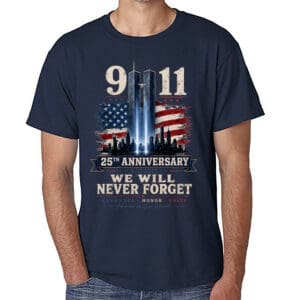9/11 25th Anniversary T-Shirt (Multiple Designs)